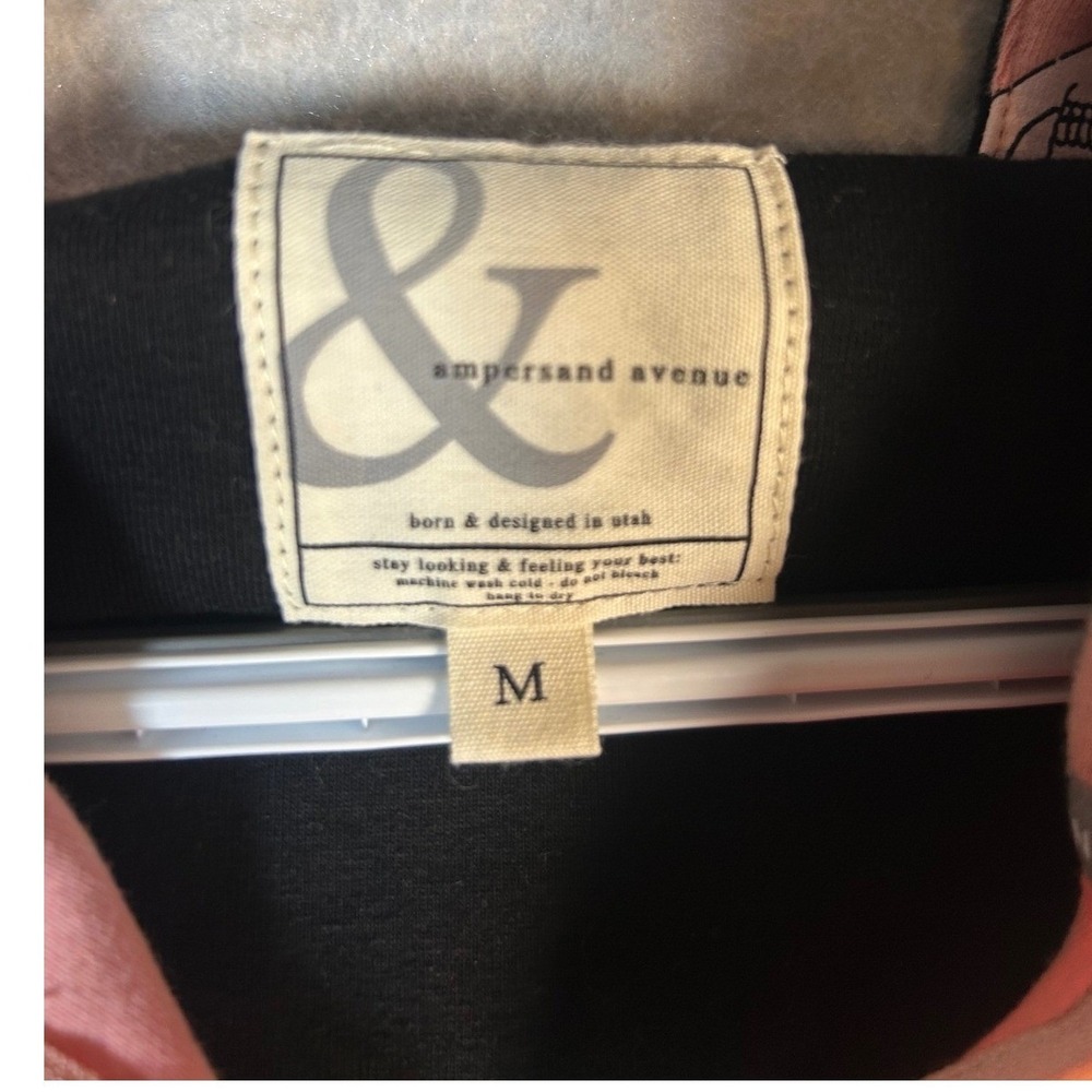 Ampersand Avenue Skull Print Pink Black Hoodie Womens M - Picture 2 of 8
